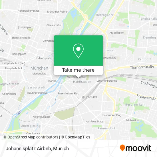 Карта Johannisplatz Airbnb