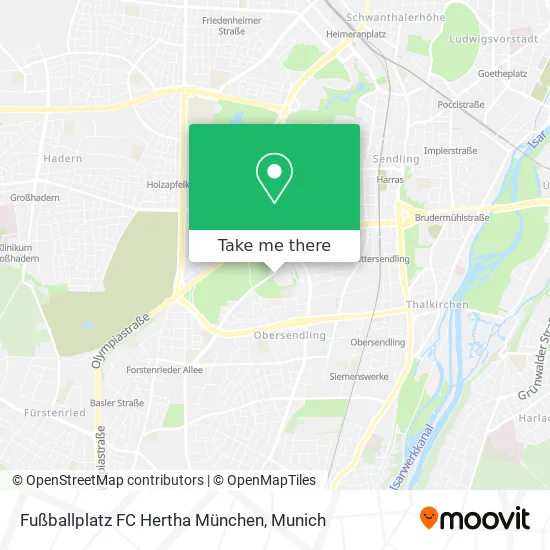 Карта Fußballplatz FC Hertha München