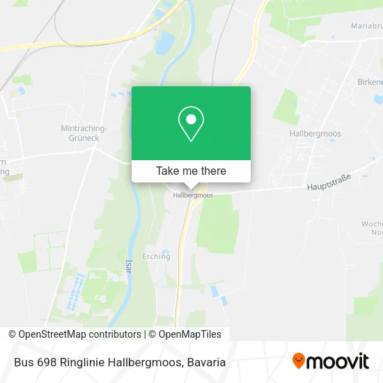 Карта Bus 698 Ringlinie Hallbergmoos