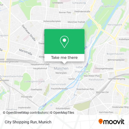 City Shopping Run map