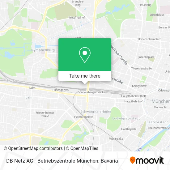 Карта DB Netz AG - Betriebszentrale München