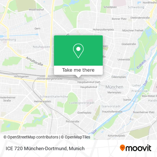 Карта ICE 720 München-Dortmund
