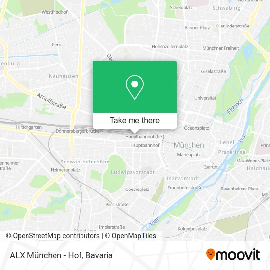 Карта ALX München - Hof