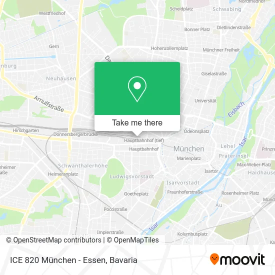 Карта ICE 820 München - Essen