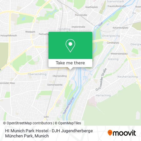 Карта HI Munich Park Hostel - DJH Jugendherberge München Park