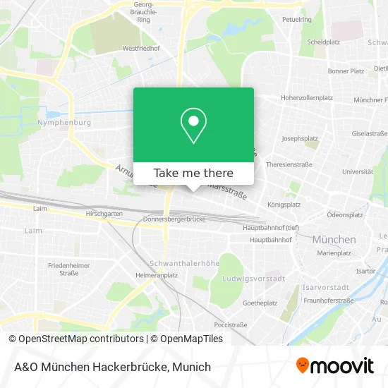 Карта A&O München Hackerbrücke