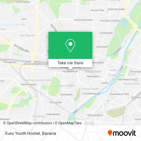 Карта Euro Youth Hostel