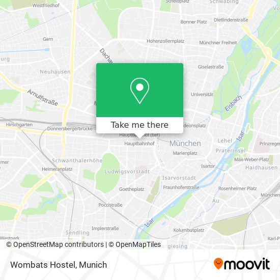 Wombats Hostel map