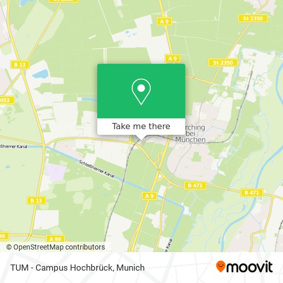 TUM - Campus Hochbrück map