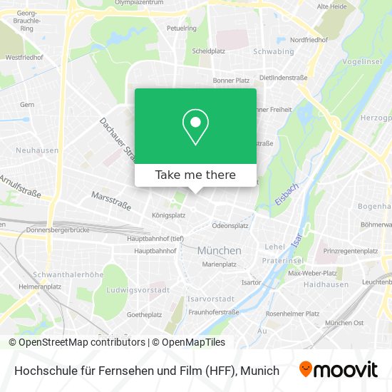 Карта Hochschule für Fernsehen und Film (HFF)