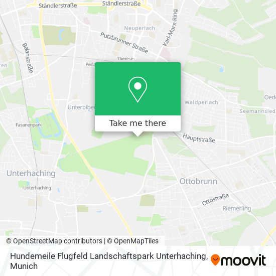 Hundemeile Flugfeld Landschaftspark Unterhaching map