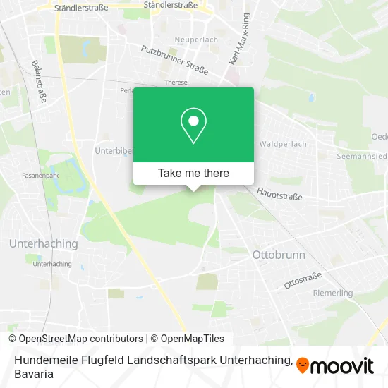 Карта Hundemeile Flugfeld Landschaftspark Unterhaching