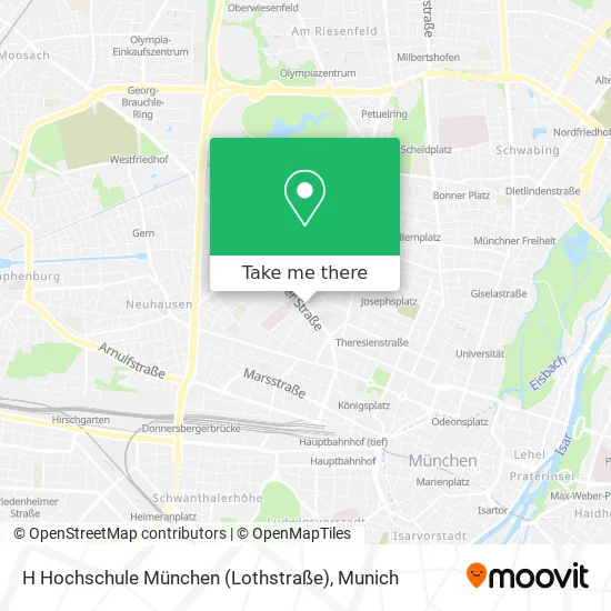 Карта H Hochschule München (Lothstraße)