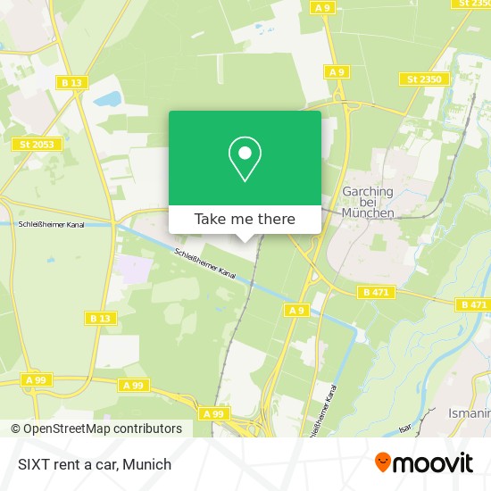 SIXT rent a car map