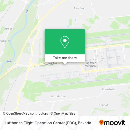 Карта Lufthansa Flight Operation Center (FOC)