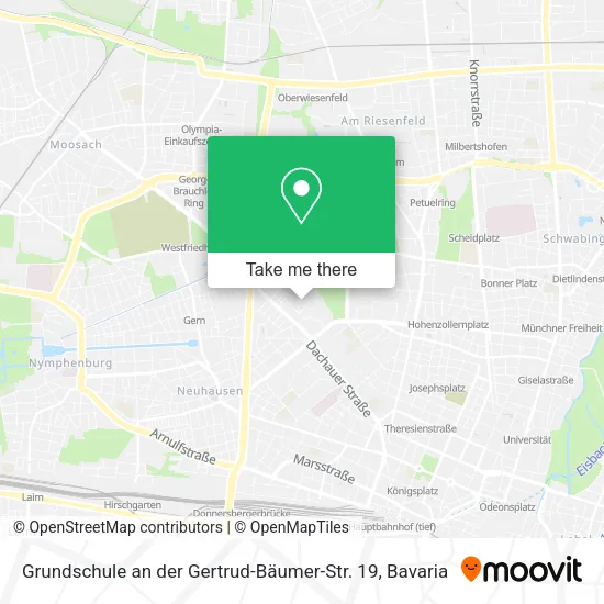 Карта Grundschule an der Gertrud-Bäumer-Str. 19