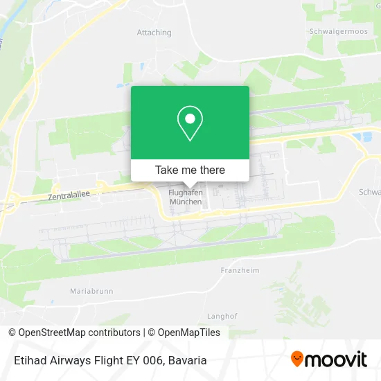 Карта Etihad Airways Flight EY 006