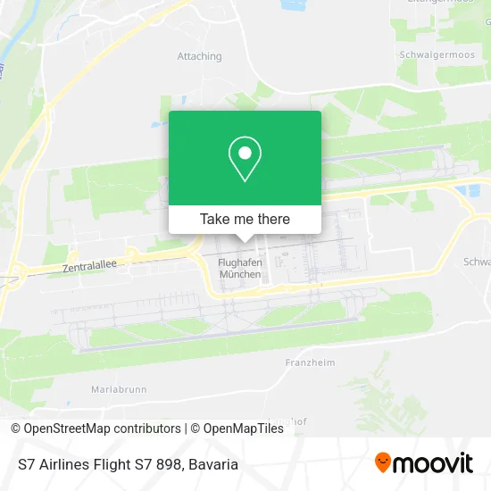 Карта S7 Airlines Flight S7 898