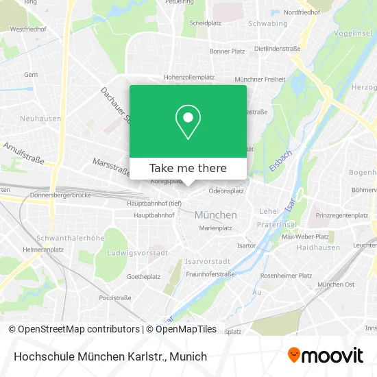 Карта Hochschule München Karlstr.