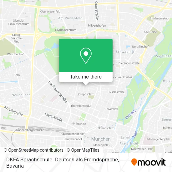 Карта DKFA Sprachschule. Deutsch als Fremdsprache