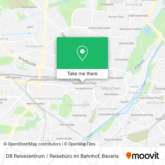 Карта DB Reisezentrum / Reisebüro im Bahnhof
