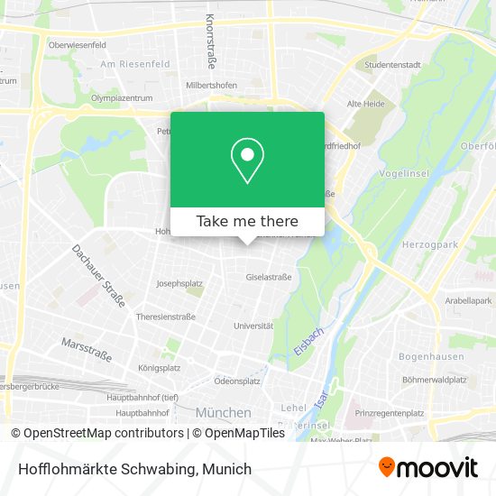 Карта Hofflohmärkte Schwabing