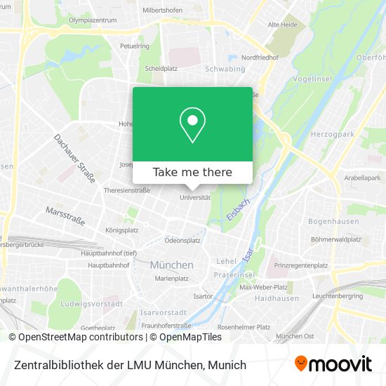 Zentralbibliothek der LMU München map