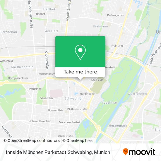 Innside München Parkstadt Schwabing map