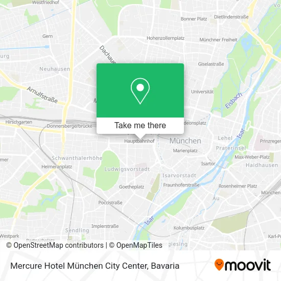 Карта Mercure Hotel München City Center