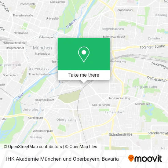 Карта IHK Akademie München und Oberbayern