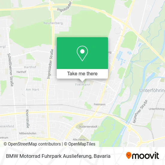 Карта BMW Motorrad Fuhrpark Auslieferung