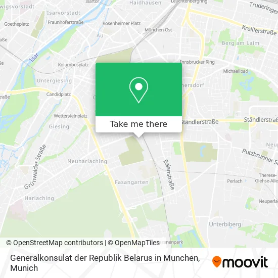 Карта Generalkonsulat der Republik Belarus in Munchen