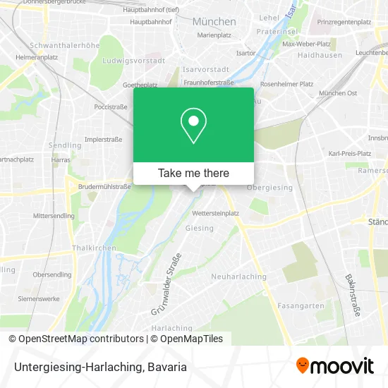 Карта Untergiesing-Harlaching