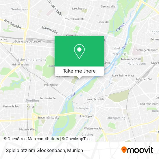Карта Spielplatz am Glockenbach