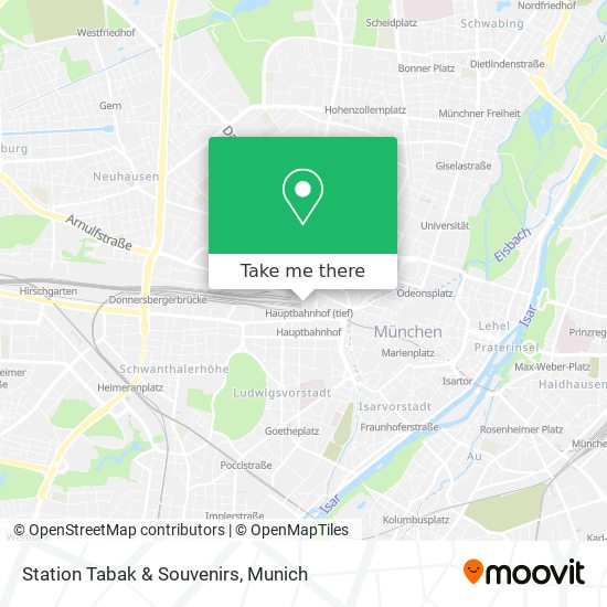 Station Tabak & Souvenirs map