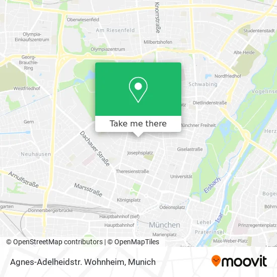 Карта Agnes-Adelheidstr. Wohnheim