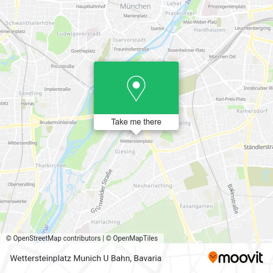 Карта Wettersteinplatz Munich U Bahn