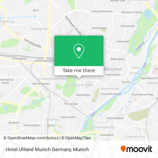 Hotel Uhland Munich Germany map