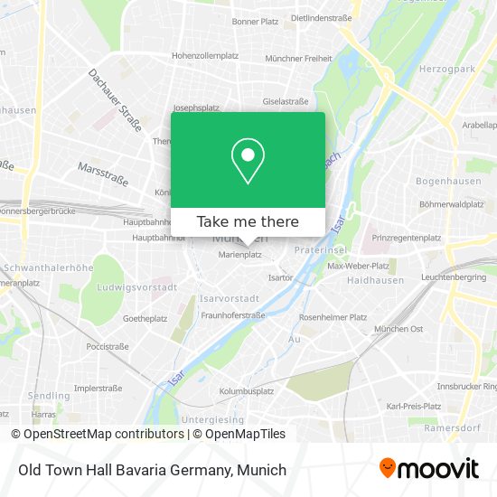 Old Town Hall Bavaria Germany map