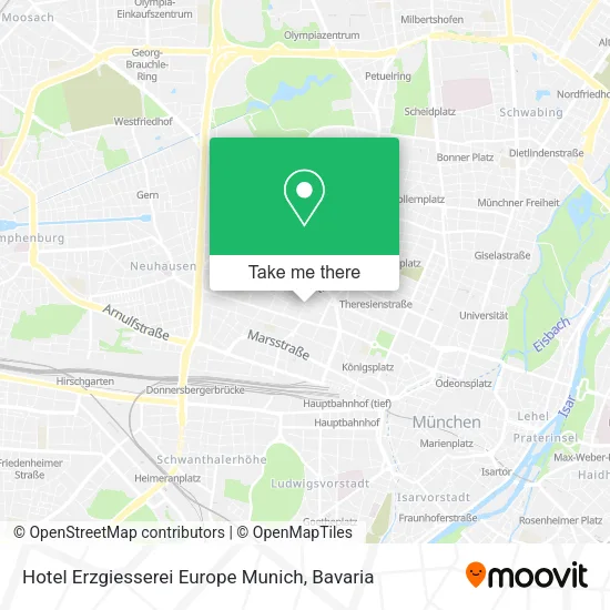 Карта Hotel Erzgiesserei Europe Munich
