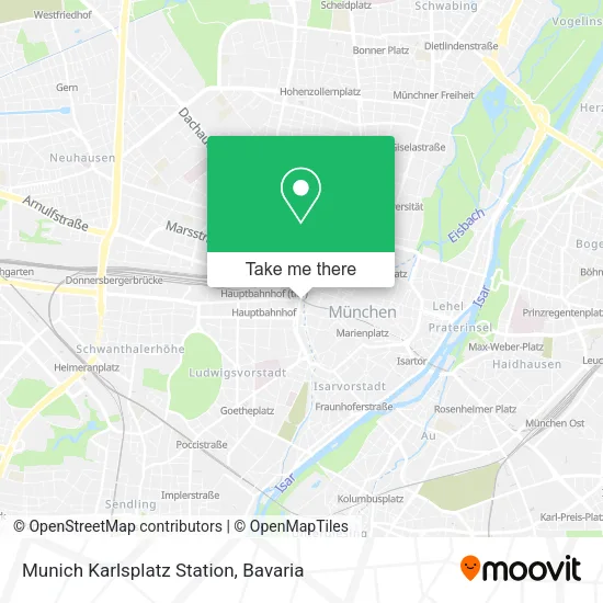 Карта Munich Karlsplatz Station