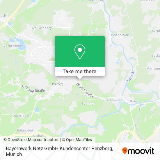 Bayernwerk Netz GmbH Kundencenter Penzberg map