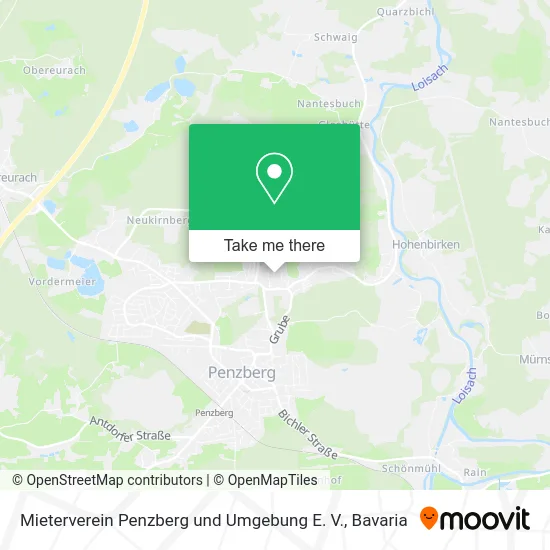 Карта Mieterverein Penzberg und Umgebung E. V.