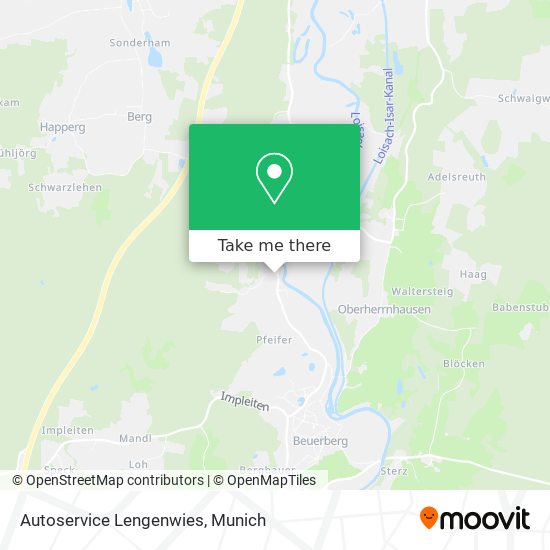 Autoservice Lengenwies map