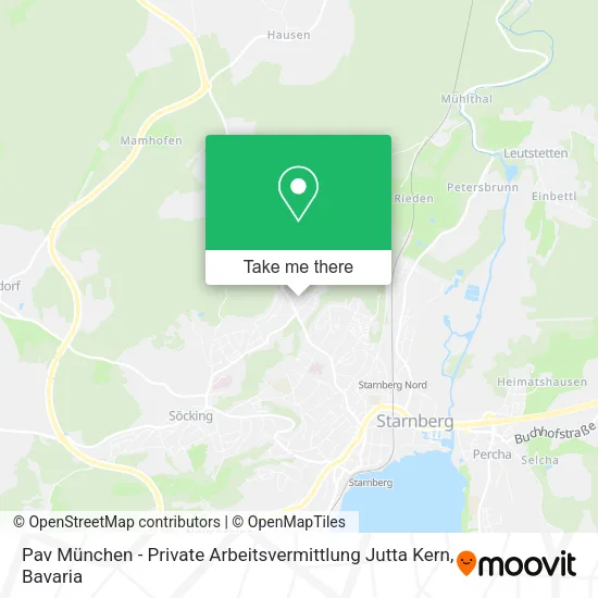 Карта Pav München - Private Arbeitsvermittlung Jutta Kern