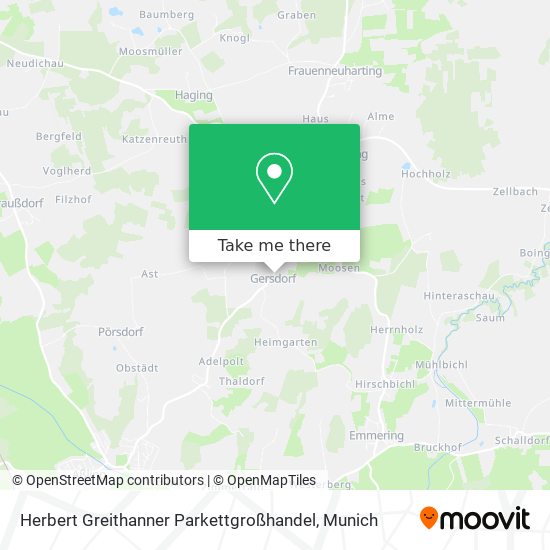 Herbert Greithanner Parkettgroßhandel map