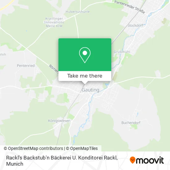 Карта Rackl's Backstub'n Bäckerei U. Konditorei Rackl