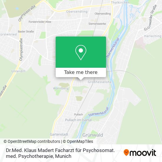 Dr.Med. Klaus Madert Facharzt für Psychosomat. med. Psychotherapie map