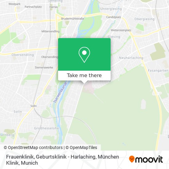 Frauenklinik, Geburtsklinik - Harlaching, München Klinik map