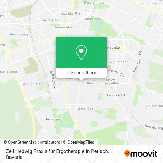 Карта Zell Hedwig Praxis für Ergotherapie in Perlach